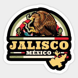 Jalisco Mexico - Mapa Bandera Mexicana - Mexican State Sticker